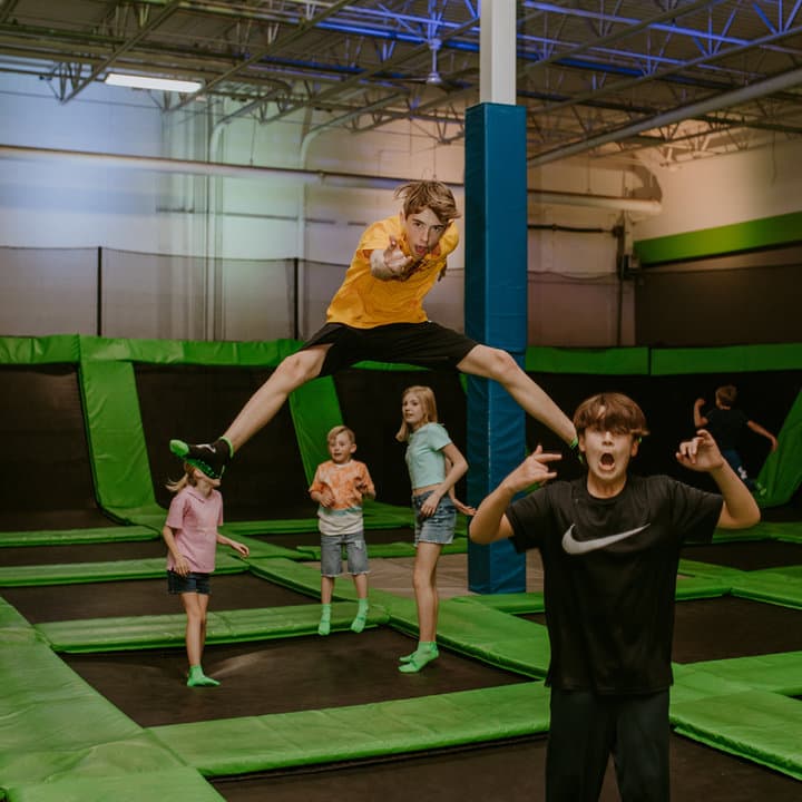 Kids jumping at a Twin Cities trampoline park on The Explore Pass